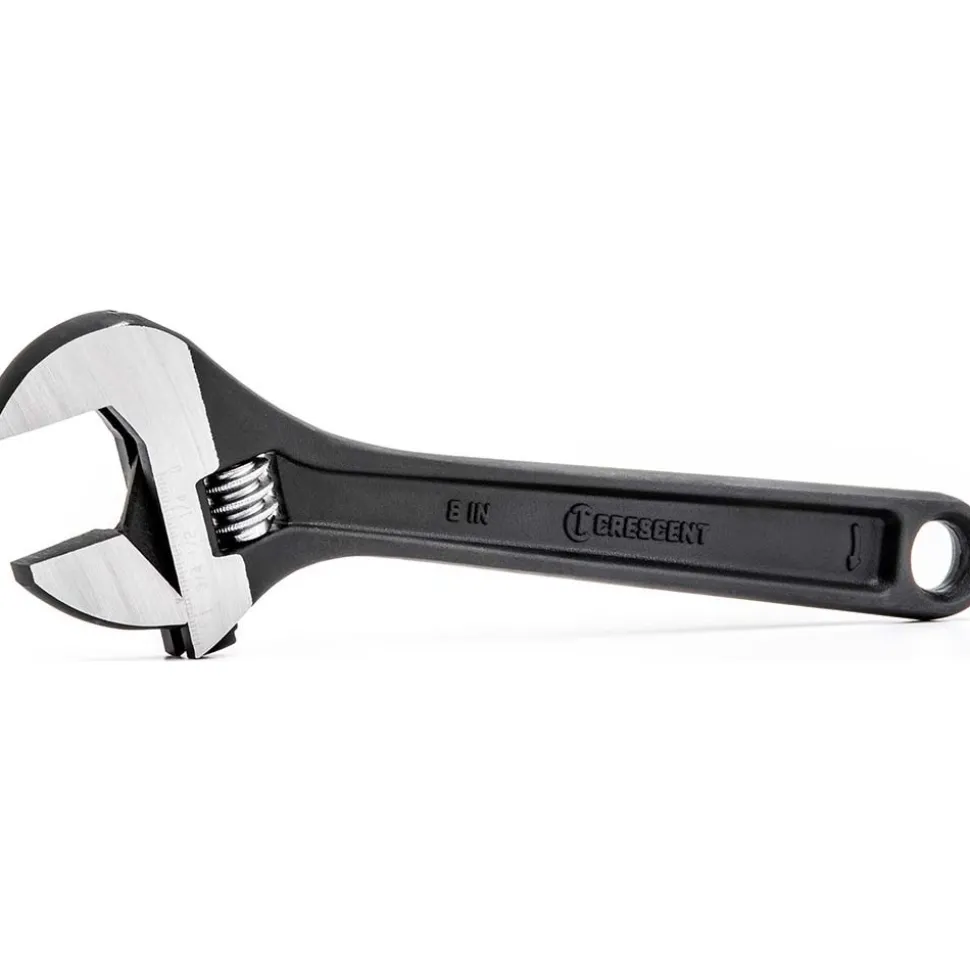 8" Adjustable Black Oxide Wrench - Bagged