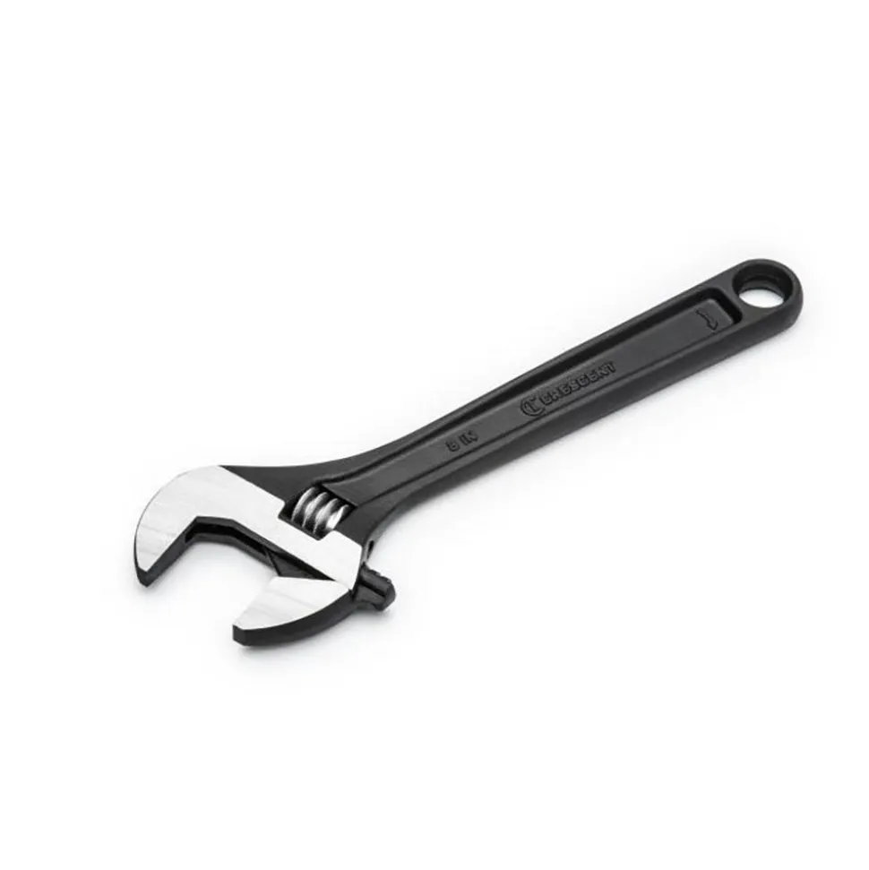 8" Adjustable Black Oxide Wrench - Bagged
