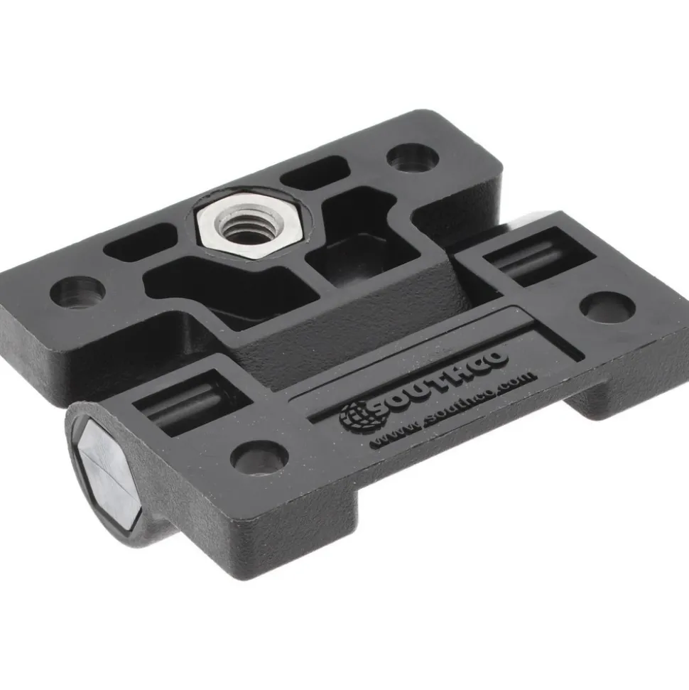 Adjustable Friction Hinge: 1-29/64" Wide, 1-3/32" Thick, 4 Mounting Holes