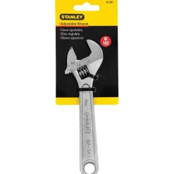 Adjustable Wrench: 6" OAL, 3/4" Jaw Capacity