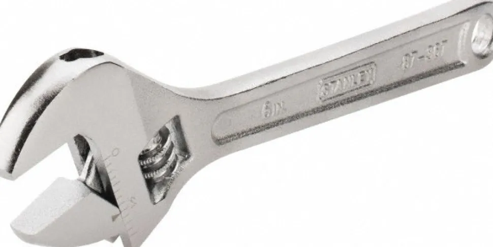 Adjustable Wrench: 6" OAL, 3/4" Jaw Capacity
