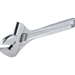 Adjustable Wrench: 8" OAL, 1-1/8" Jaw Capacity