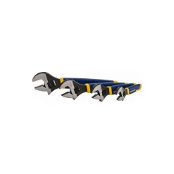 Adjustable Wrench Set: 4 Pc, 6 to 12 mm Wrench, Inch & Metric
