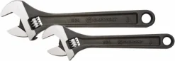Adjustable Wrench Set: 2 Pc, 8 to 10 mm Wrench, Inch