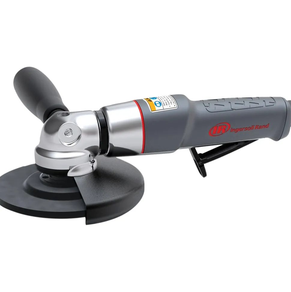 Air Angle Grinder: 0.88 hp, 12000 RPM, 1/4" Collet, Rear Exhaust