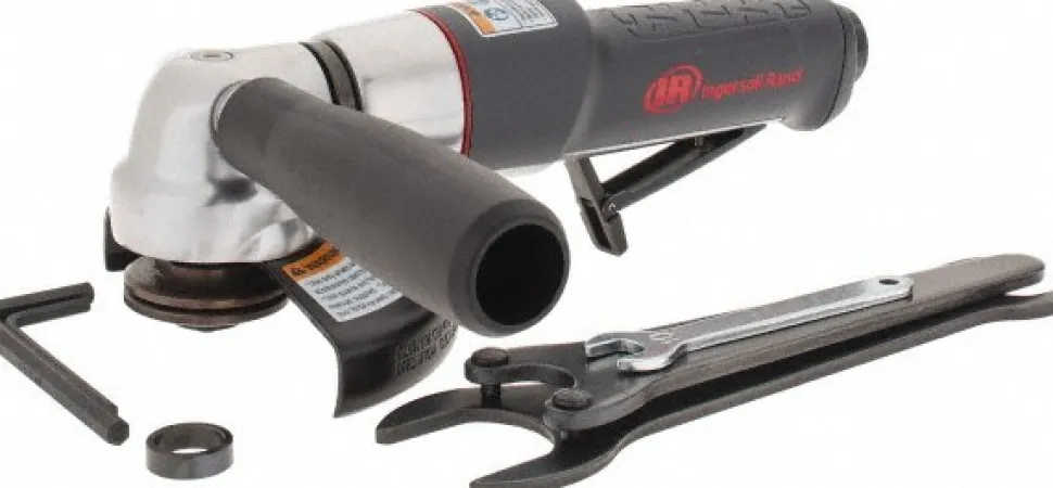 Air Angle Grinder: 0.88 hp, 12000 RPM, 1/4" Collet, Rear Exhaust