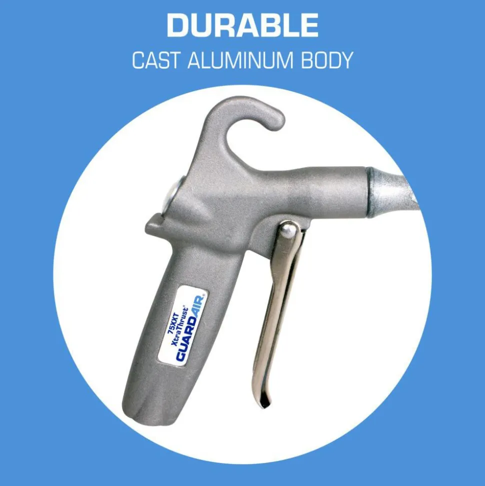 Air Blow Gun: Maximum Power Venturi Nozzle, Pistol Grip