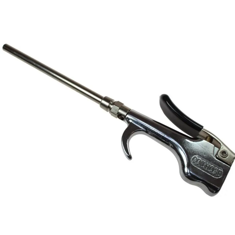 Air Blow Gun: Safety Extension Tube, Thumb Lever