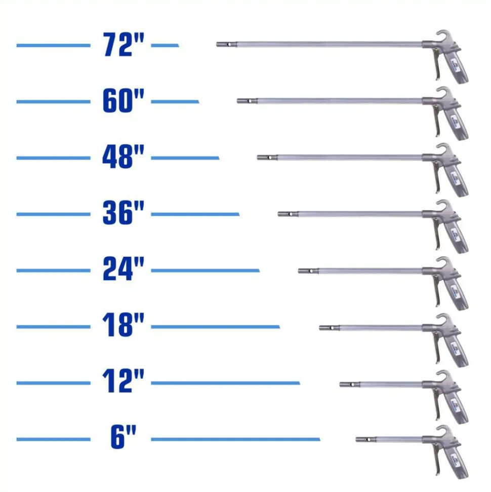 Air Blow Gun: Safety Extension Tube, Pistol Grip