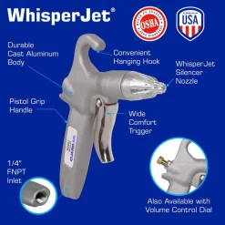 Air Blow Gun: Solid Conical, Pistol Grip