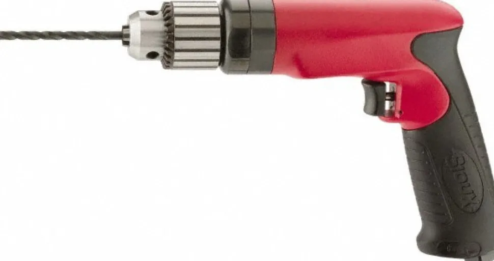 Air Drill: 3/8" Keyed & Keyless Chuck, Non-Reversible