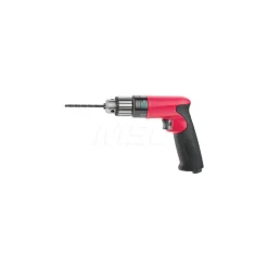 Air Drill: 1/2" Keyed & Keyless Chuck, Non-Reversible