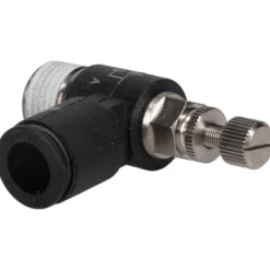 Air Flow Control Valve: Miniature Exhaust, Tube x NPT, 1/4