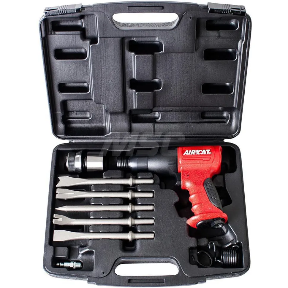 Air Hammer Kit: 7 Pc, 3,000 BPM, 2.8" Stroke Length