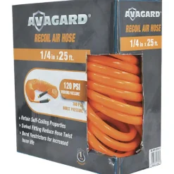 Air & Multi-Purpose Hose: Hose Type: Recoil Hose; Length Ft. (Feet): 25; Inside Diameter (Inch): 1/4