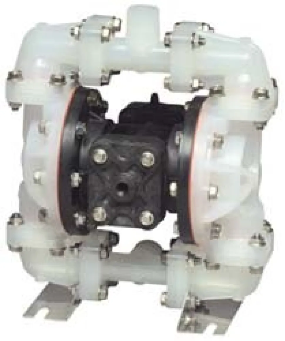 Air Operated Diaphragm Pump: 1/2" NPT, Polypropylene Housing