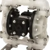 Air Operated Diaphragm Pump: 1/2" NPT, Polypropylene Housing