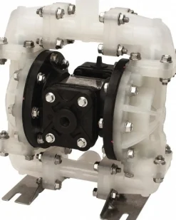 Air Operated Diaphragm Pump: 1/2" NPT, Polypropylene Housing