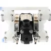 Air Operated Diaphragm Pump: 1/4" NPT, Polypropylene Housing