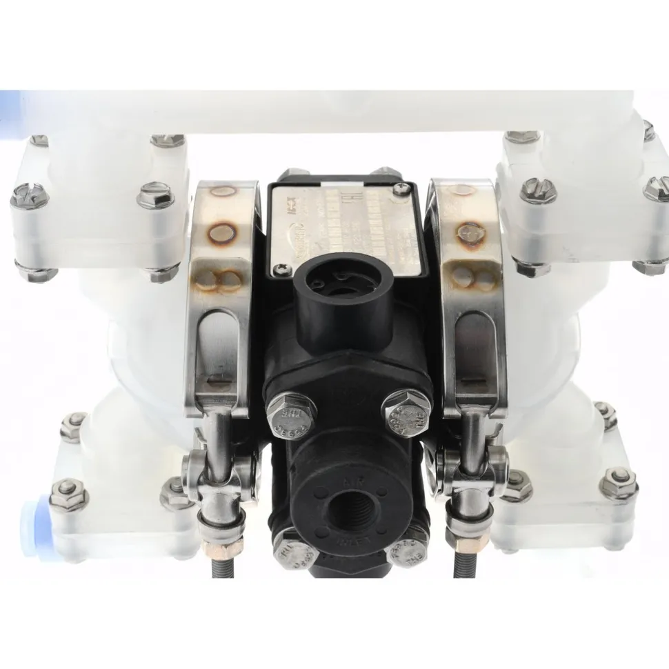 Air Operated Diaphragm Pump: 1/4" NPT, Polypropylene Housing