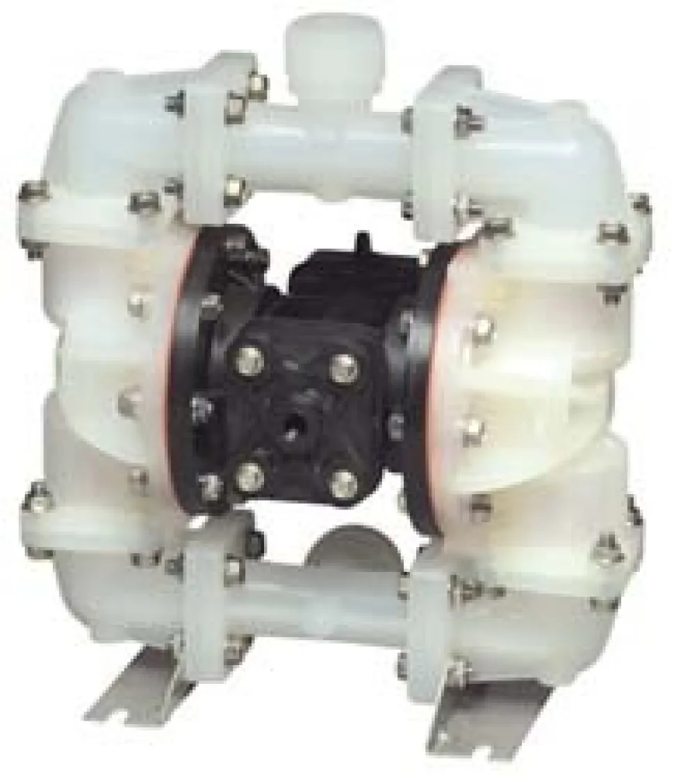 Air Operated Diaphragm Pump: 3/4" NPT, Polypropylene Housing