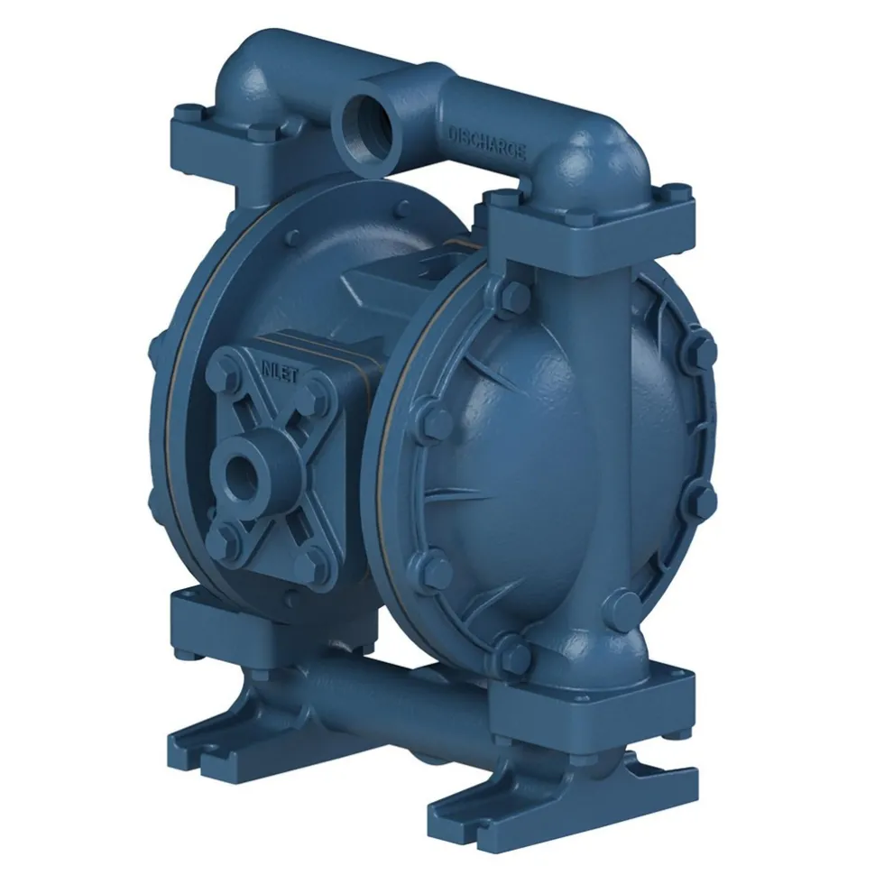 Air Operated Diaphragm Pump: 1" NPT, Aluminum Housing