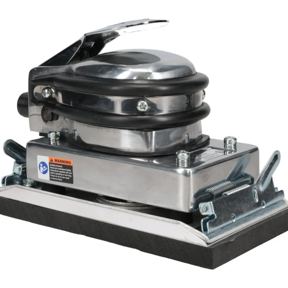 Air Orbital Sander: Rectangular, 3-2/3 x 6-3/8" Pad, 6,500 OPM