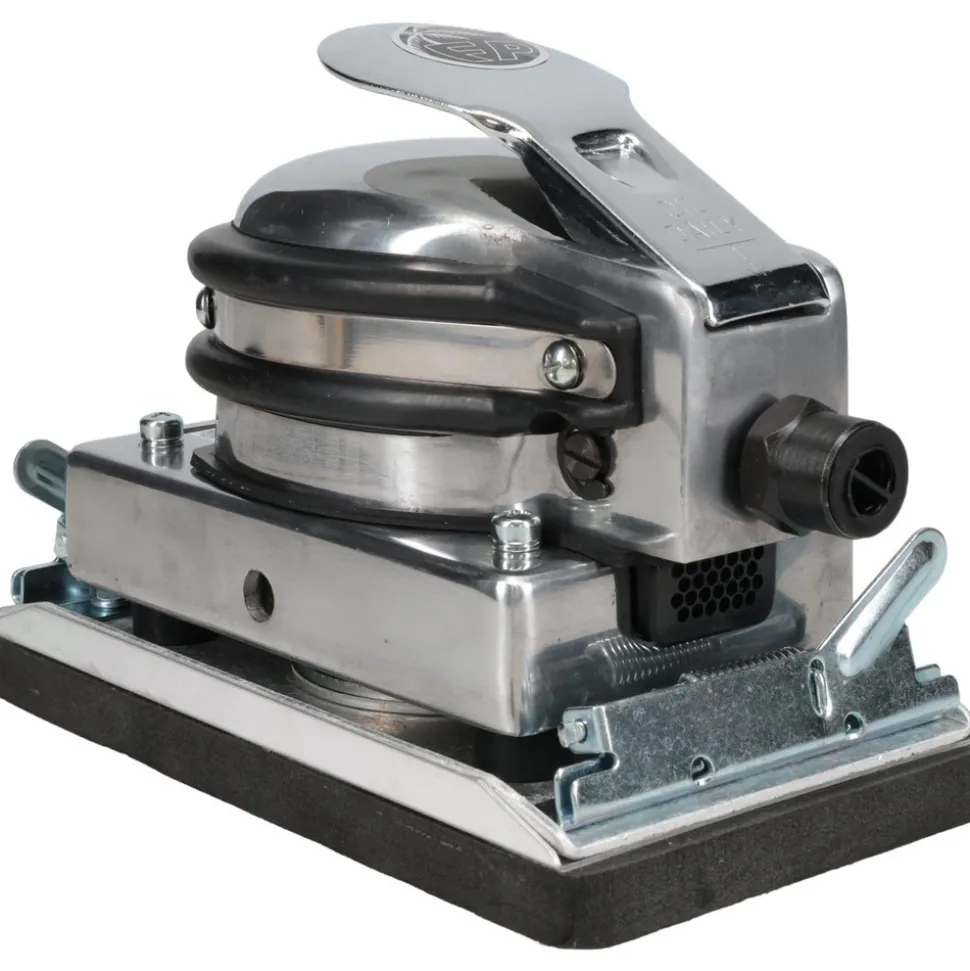 Air Orbital Sander: Rectangular, 3-2/3 x 6-3/8" Pad, 6,500 OPM