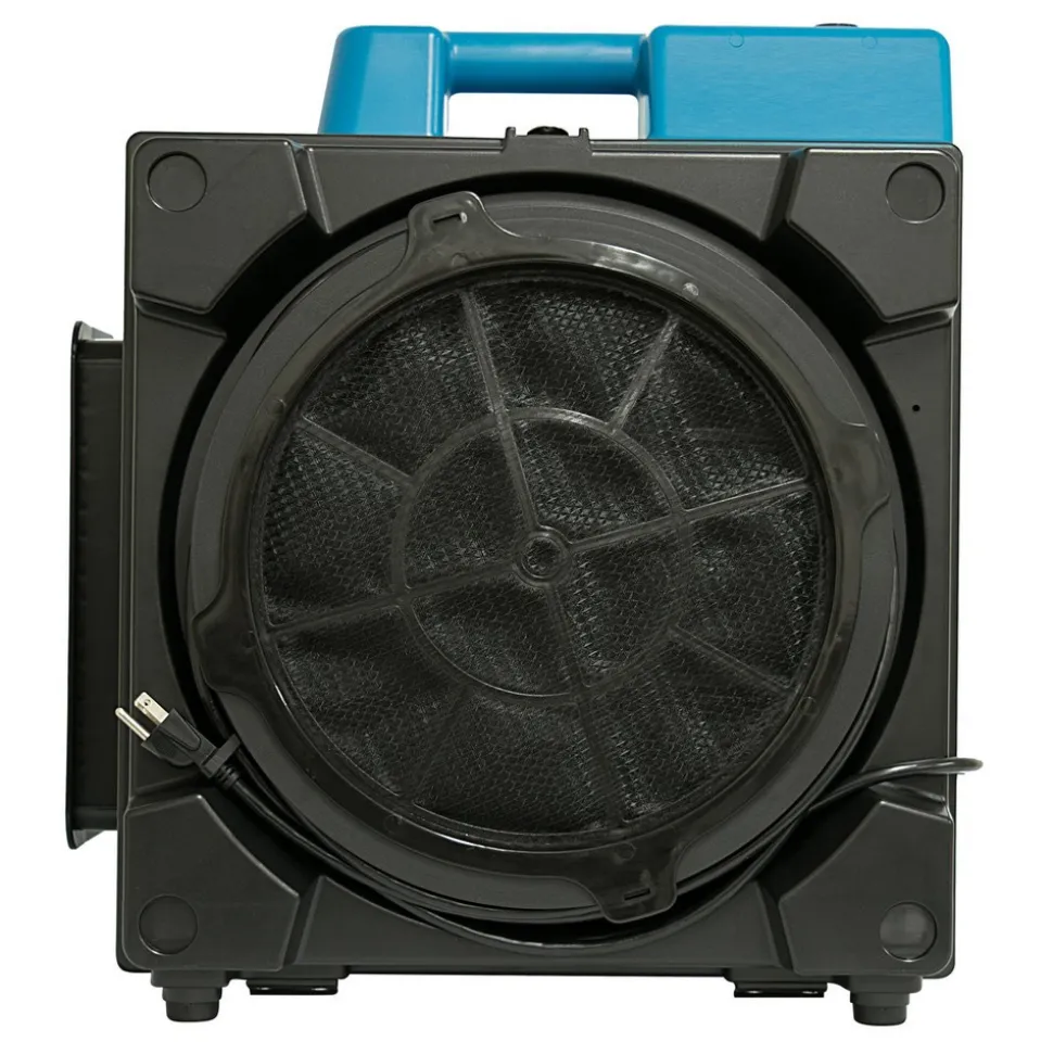 Air PurifierAir Scrubber: 600 CFM, NFR12 Outer Nylon Mesh, NFS16 Nylon Mesh, CF35 1.4” Activated Carbon, HEPA35 1.4” HEPA, NFR12 Outer Nylon Mesh, NFS16 Nylon Mesh, Carbon & HEPA, Blue, 21.6000" High, 12.3000" Wide