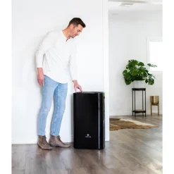 Air Purifier: HEPA, Black, 28.3000" High, 16.0000" Wide