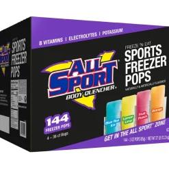 All Sport Freeze Pop: 3 oz Pouch, Blue Raz Ice, Fruit Punch, Orange & Lemon-Lime, Frozen Liquid, Yields 3.00 oz