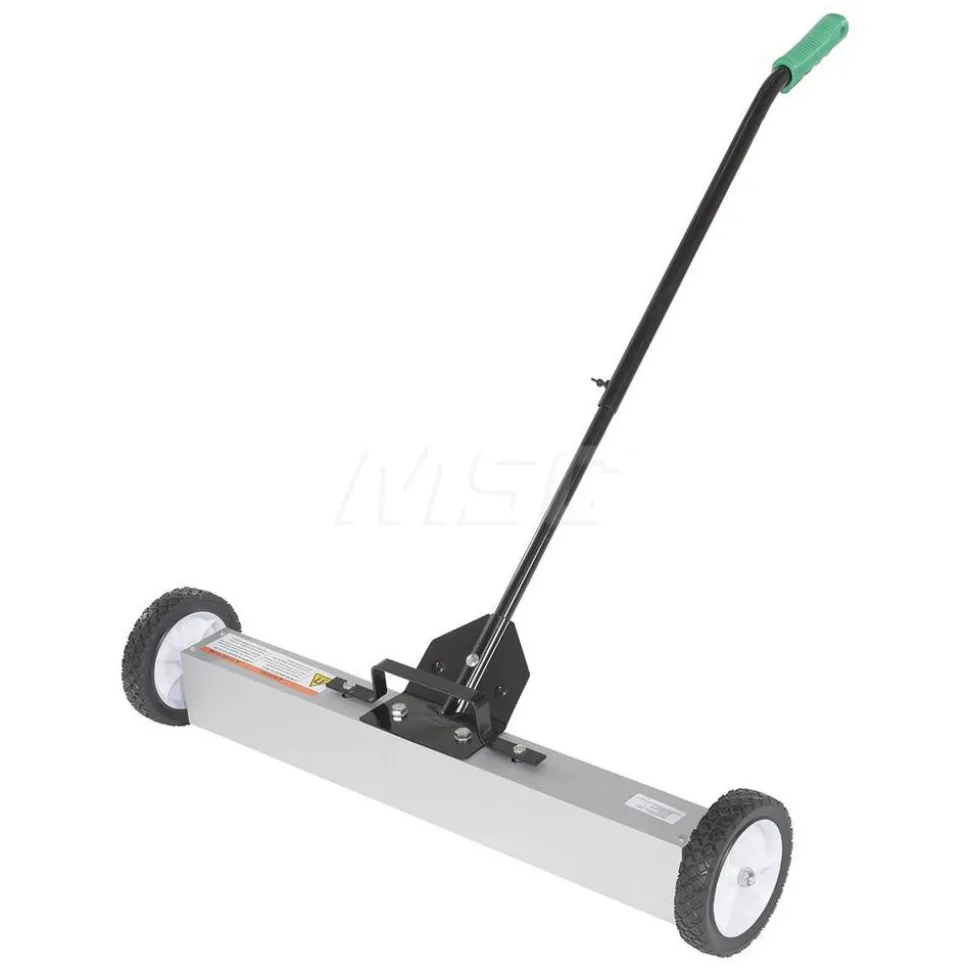 Aluminum Magnetic Sweeper Handle Release: 32 In. x 34-5/8 In. x 31 In. 30 Lb. Capacity Silver
