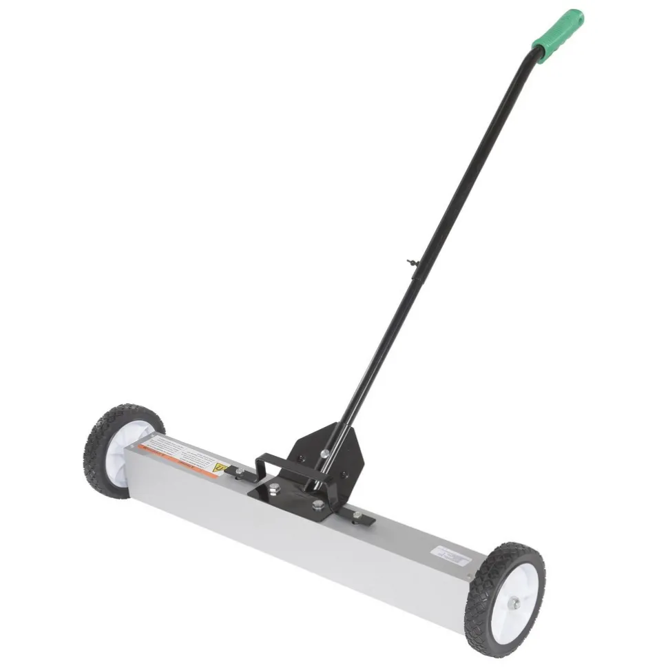 Aluminum Magnetic Sweeper Handle Release: 32 In. x 34-5/8 In. x 31 In. 30 Lb. Capacity Silver