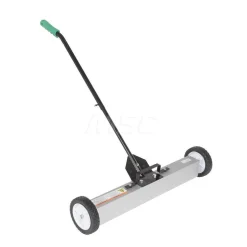 Aluminum Magnetic Sweeper Handle Release: 32 In. x 34-5/8 In. x 31 In. 30 Lb. Capacity Silver