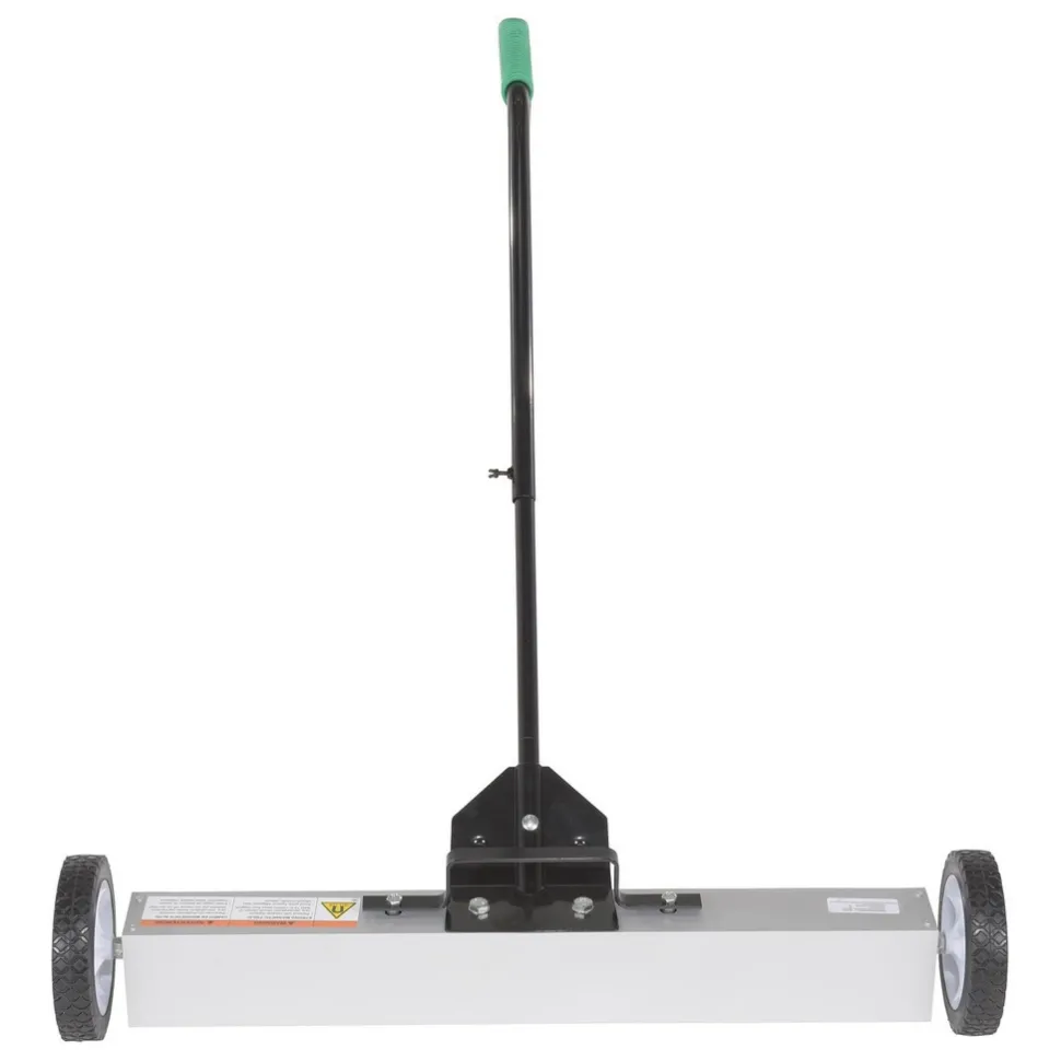 Aluminum Magnetic Sweeper Handle Release: 32 In. x 34-5/8 In. x 31 In. 30 Lb. Capacity Silver