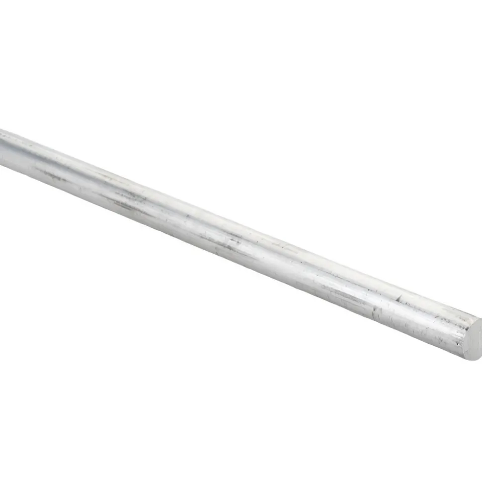 Aluminum Round Rod: 3/8" Dia, 72" Long, Alloy 6061-T6