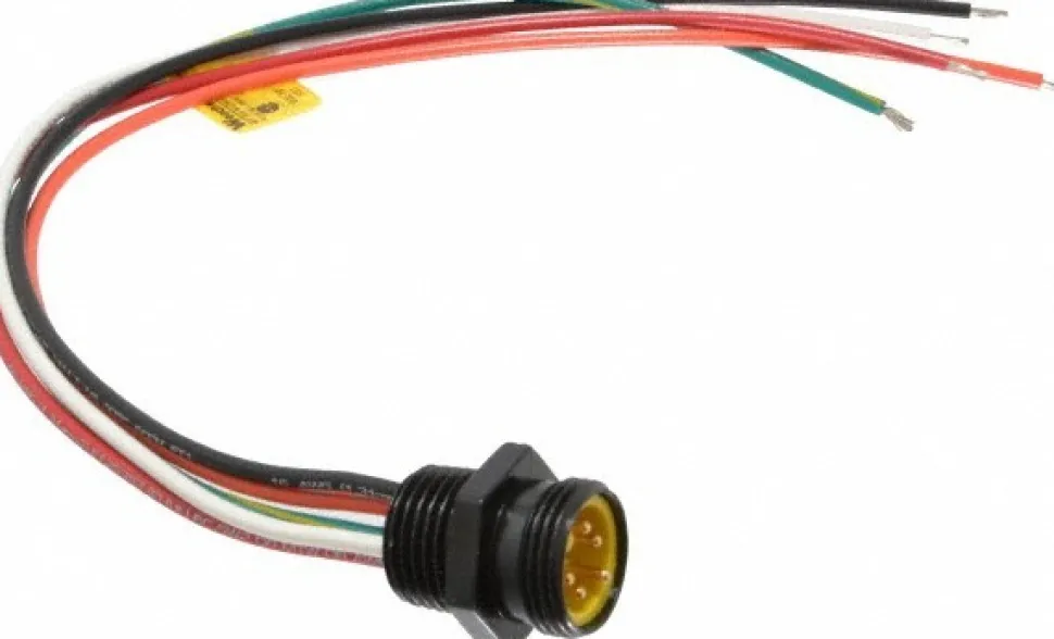 8 Amp, Male Straight Receptacle