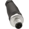 3 Amp, M12 4 Pin Male Straight Field Attachable Connector Sensor and Receptacle