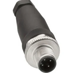 3 Amp, M12 4 Pin Male Straight Field Attachable Connector Sensor and Receptacle