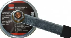 800 Amps Grounding Capacity, 3-1/2" Dia, 2" High, 55 Lb Max Pull Force, Magnetic Welding & Fabrication Ground Clamp