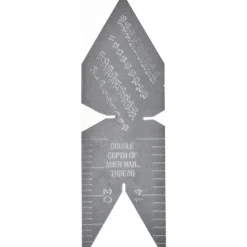 60° Angle, Satin Chrome Coated Center Gage