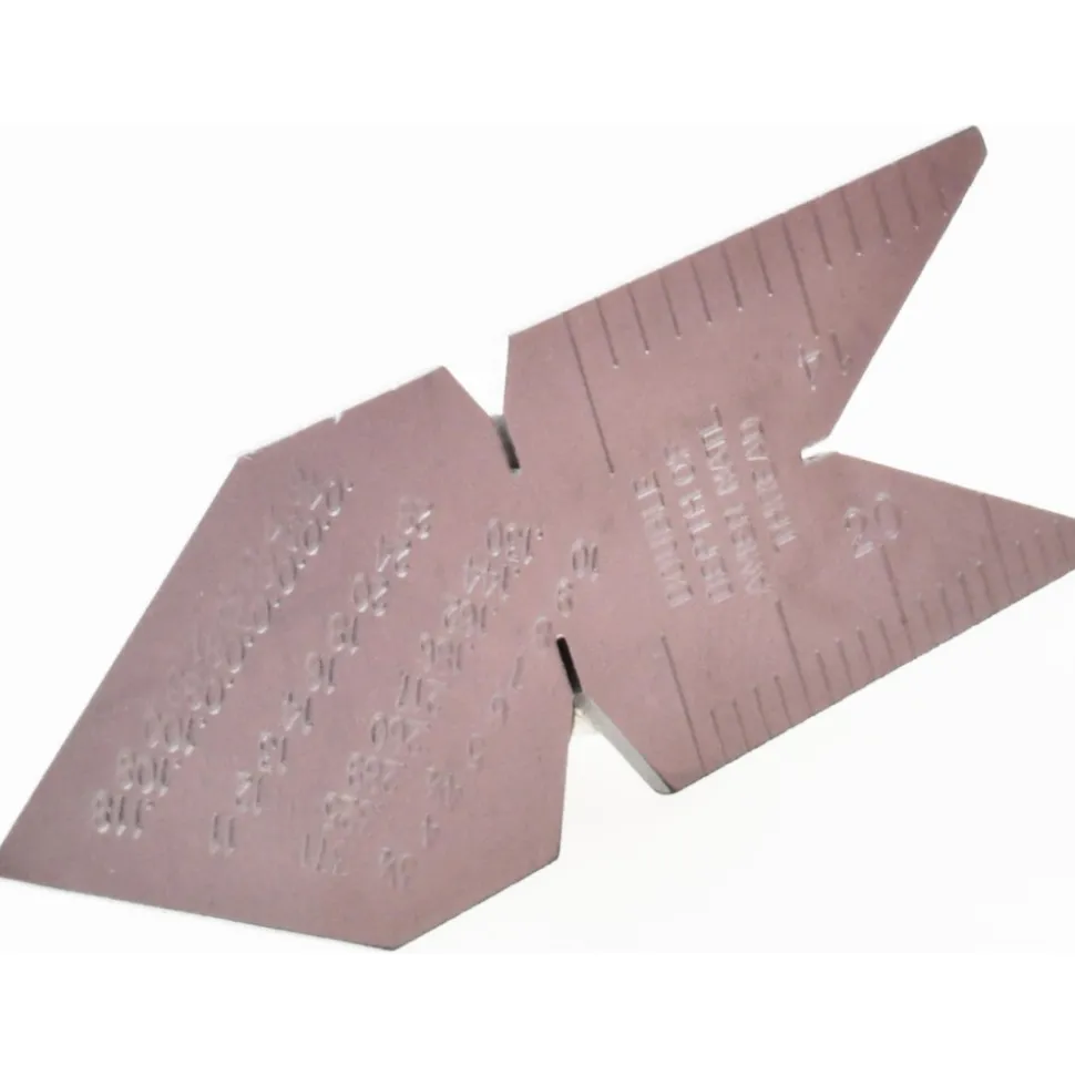 60° Angle, Satin Chrome Coated Center Gage