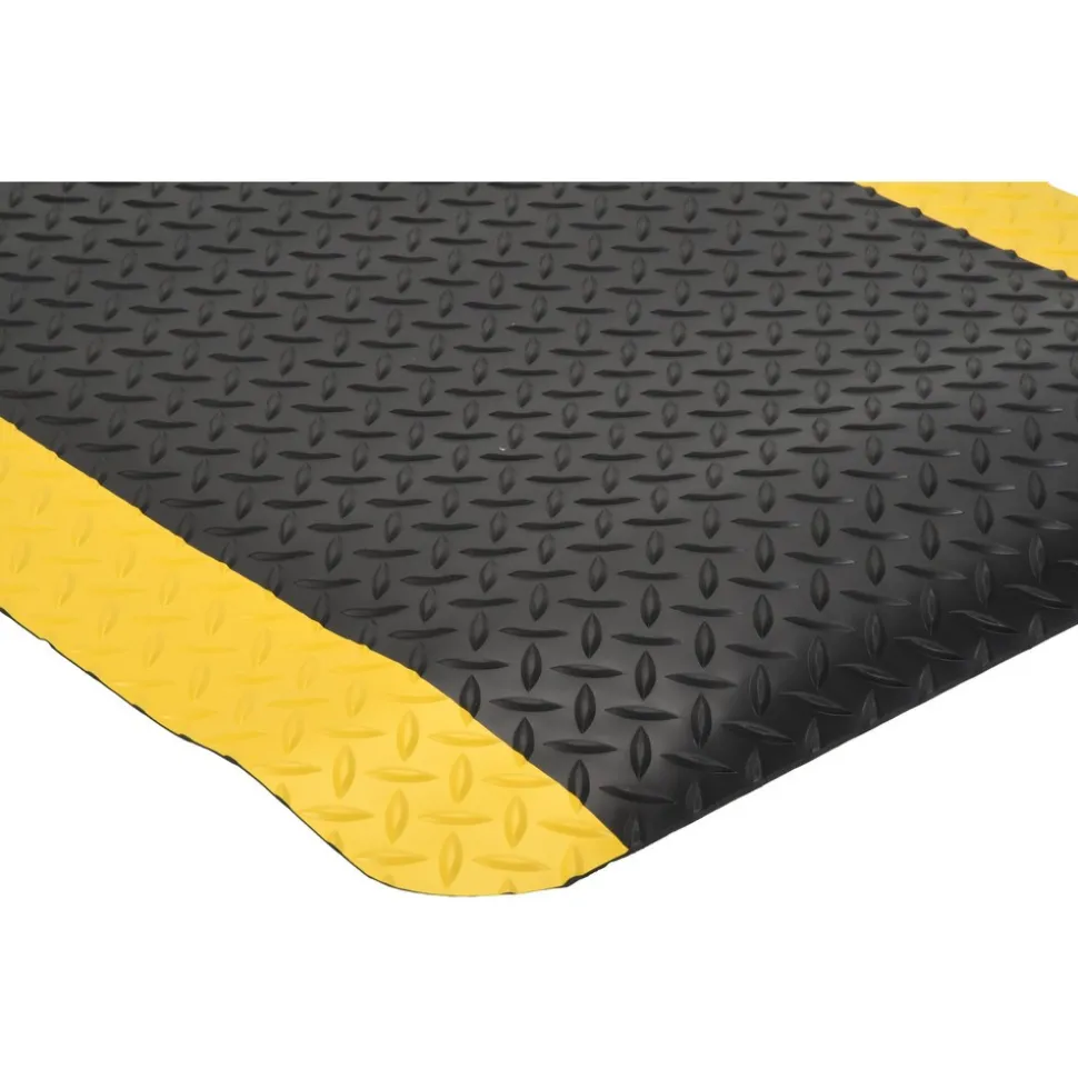 Anti-Fatigue Mat: 3' x 24" x 9/16", Vinyl, Beveled Edge, Heavy Duty
