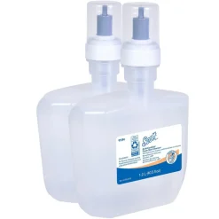 Antimicrobial Foam Skin Cleanser, 1.2 L Automatic Hand Soap Refills, Clear, Unscented, 0.1% Benzalkonium Chloride
