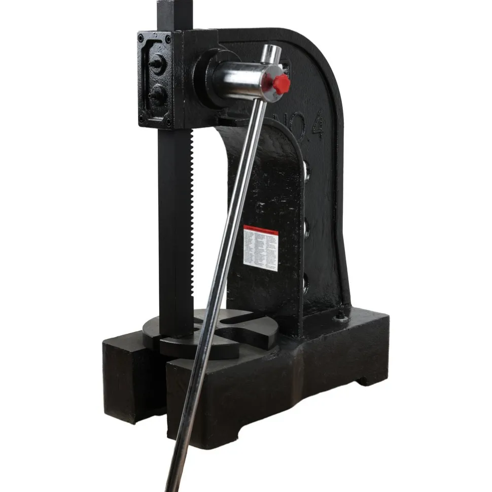 Arbor Press: 1-3/4" Ram, 8-3/8" Throat Depth, 4 Ton Pressure, 16-3/4" Stroke, 15-3/4" Max Work Height