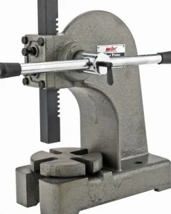 Arbor Press: 1" Ram, 4" Throat Depth, 1 Ton Pressure, 9-1/2" Stroke, 5-1/4" Max Work Height