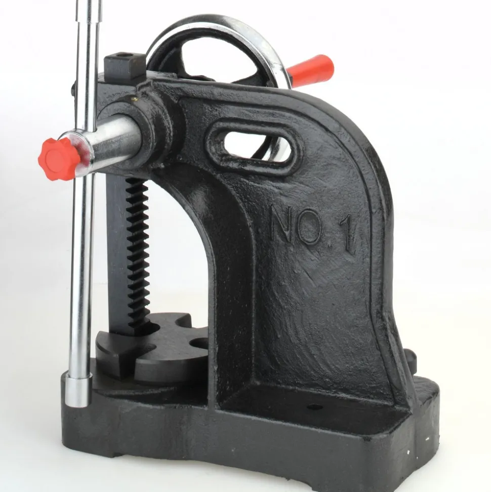 Arbor Press: 1" Ram, 4" Throat Depth, 1 Ton Pressure, 8" Stroke, 6" Max Work Height