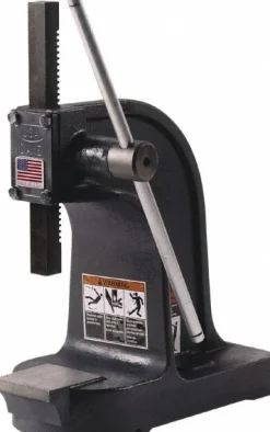 Arbor Press: 1" Ram, 4-1/2" Throat Depth, 1-1/2 Ton Pressure, 7-3/4" Max Work Height