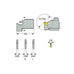 150.10A Single End Neutral Indexable Cutoff Blade