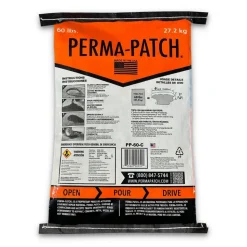Asphalt Repair Compounds: Product Type: Asphalt Patch; Color: Black; Container Size: 60 lb; Container Type: Bag